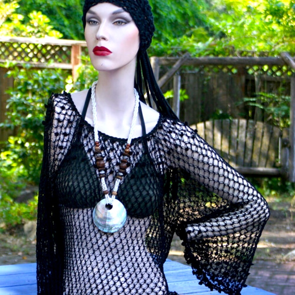 Sexy Silk Boho Etherial Crochet top~